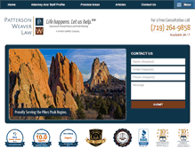 Tablet Screenshot of pattersonweaverlaw.com